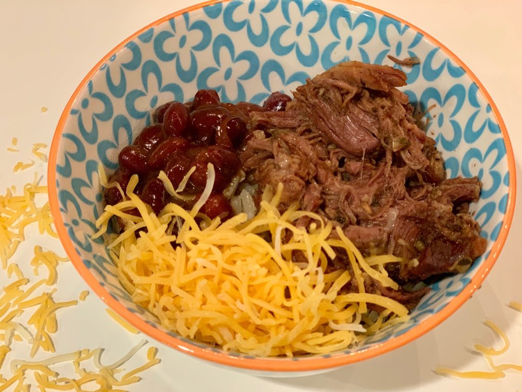 Beef barbacoa bowl