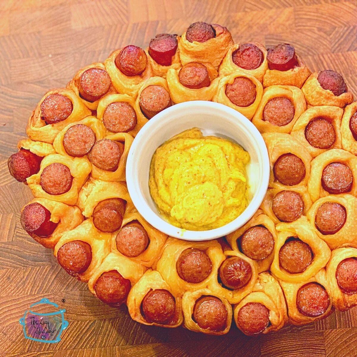 Lazy Hot Dog Pull Apart - The Lazy Slow Cooker
