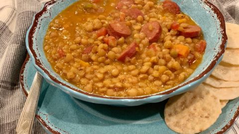 lentil hot dog soup