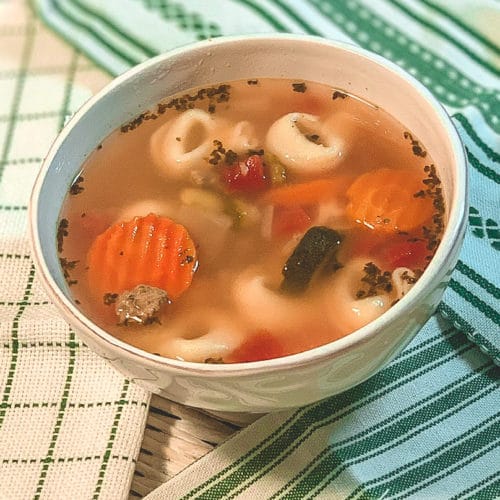 Lazy Turkey Sausage Tortellini Soup The Lazy Slow Cooker