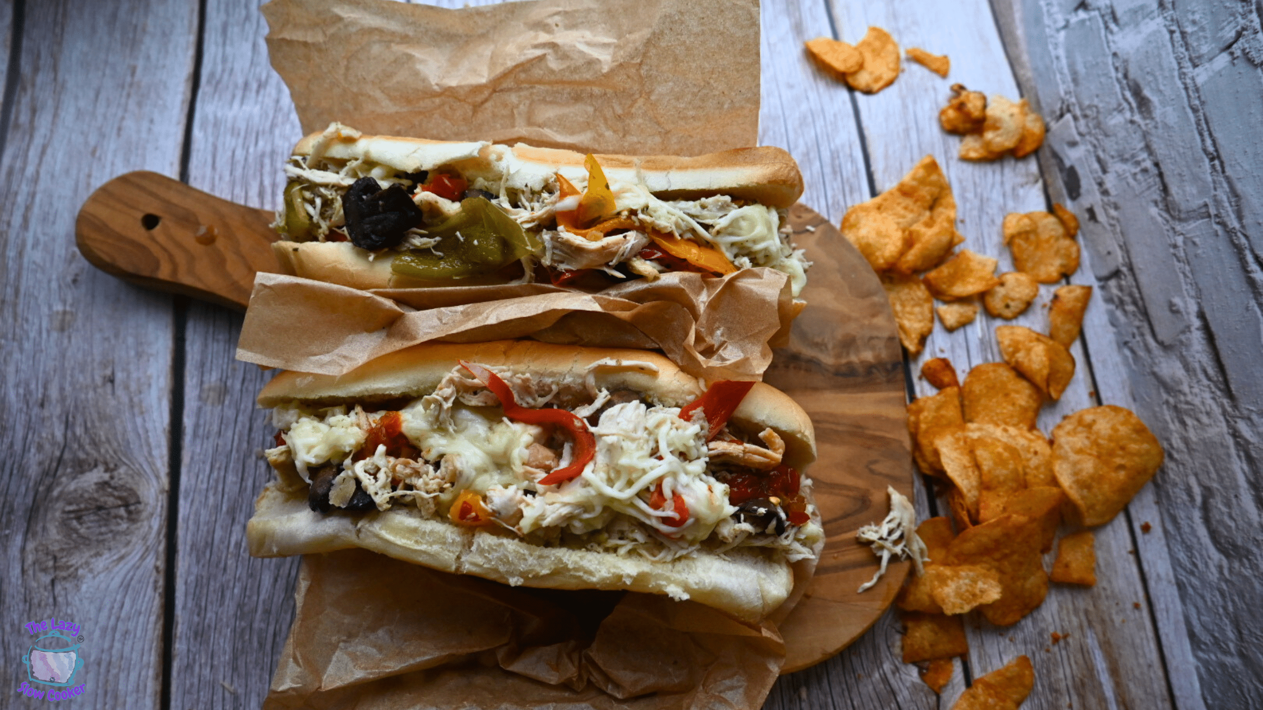Slow Cooker Chicken Cheesesteak, an easy crockpot recipe