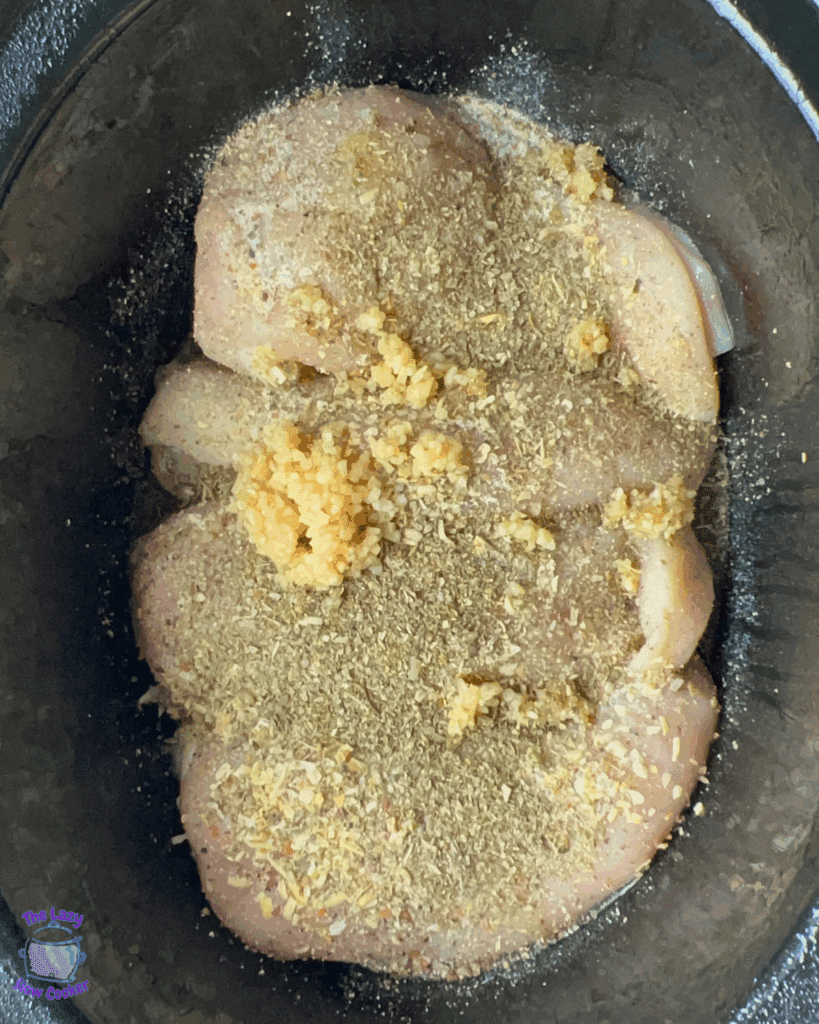 chicken in crockpot with all spices