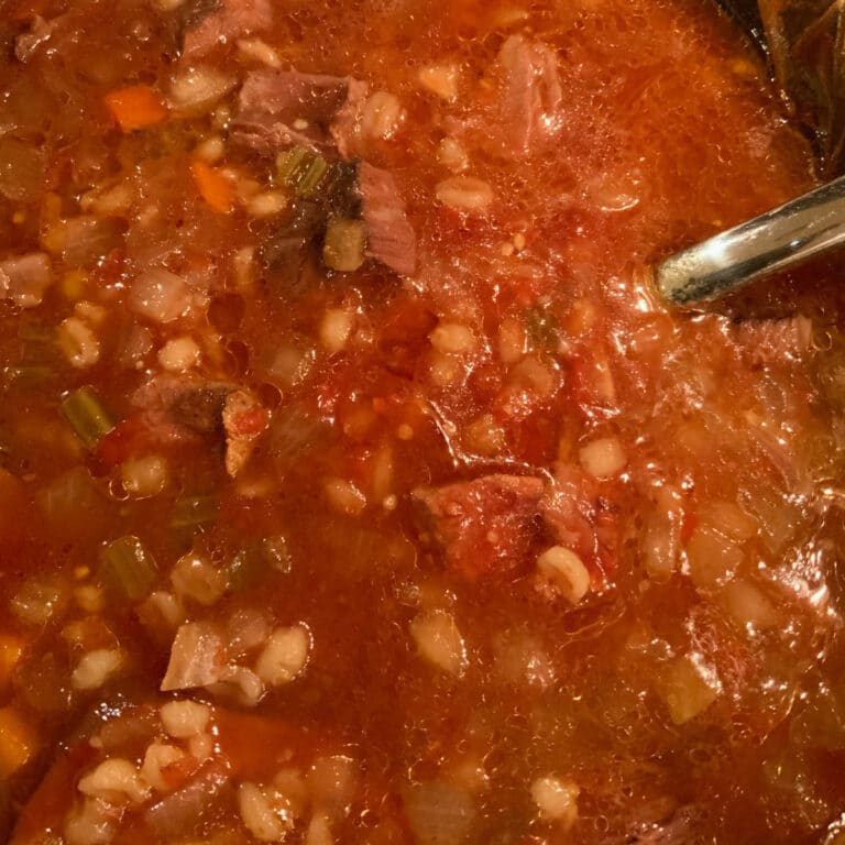 Lazy Tomato Beef Barley Soup Recipe - The Lazy Slow Cooker