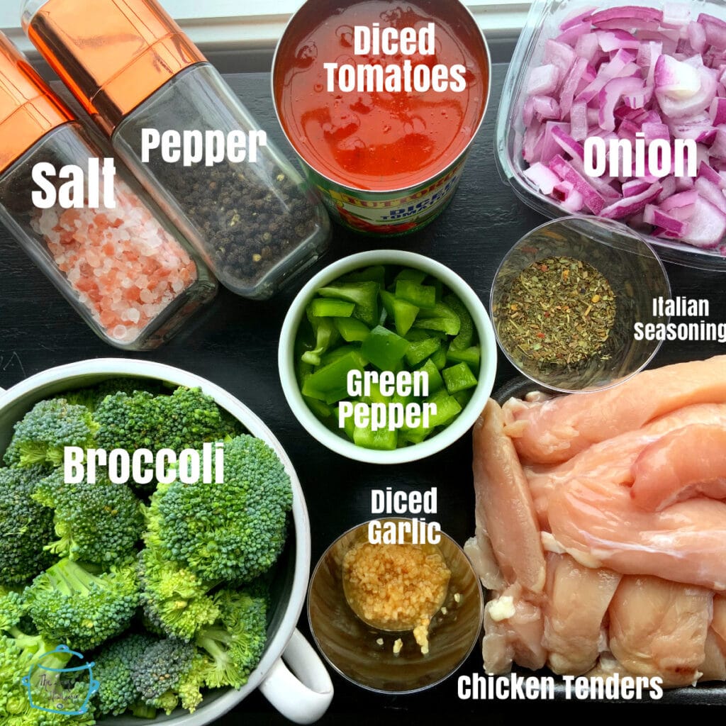 Italian chicken tenders ingredients with labels