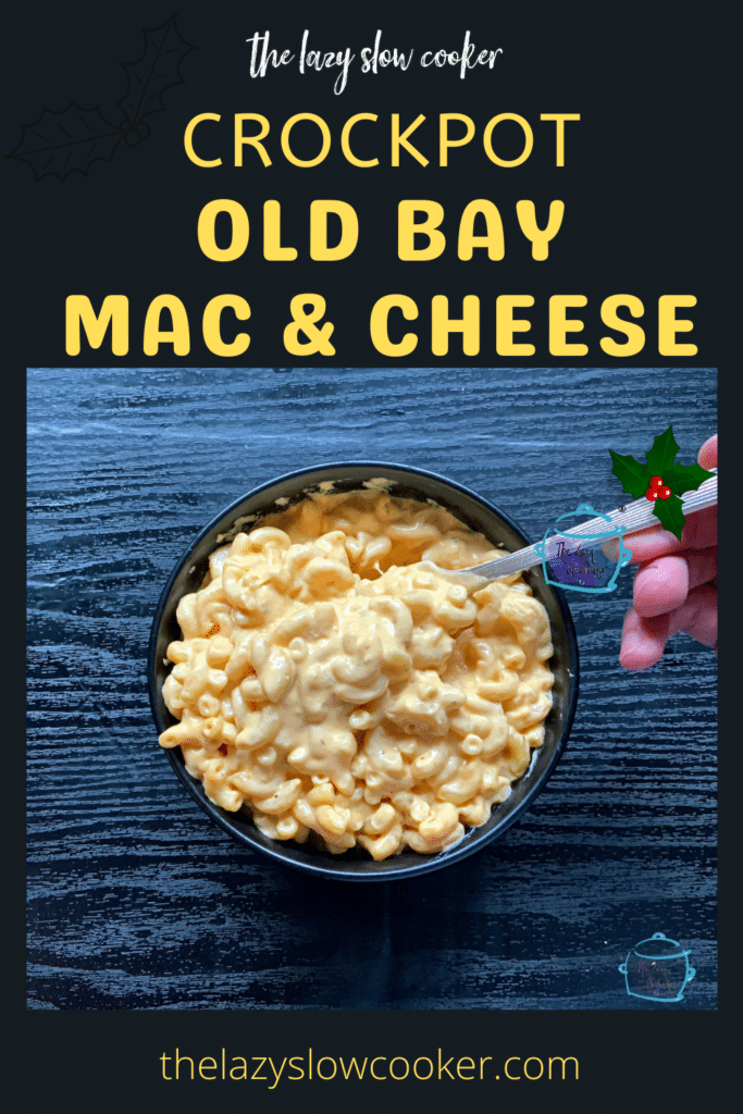 a bowl of mac and cheese that was made in a slow cooker