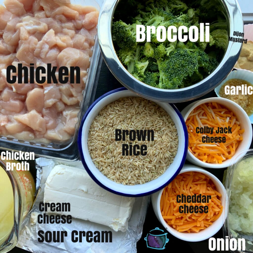 All ingredients prior to cooking with lables