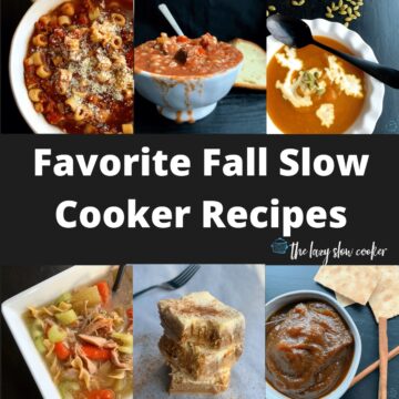 a collage of some of the best fall crockpot dishes