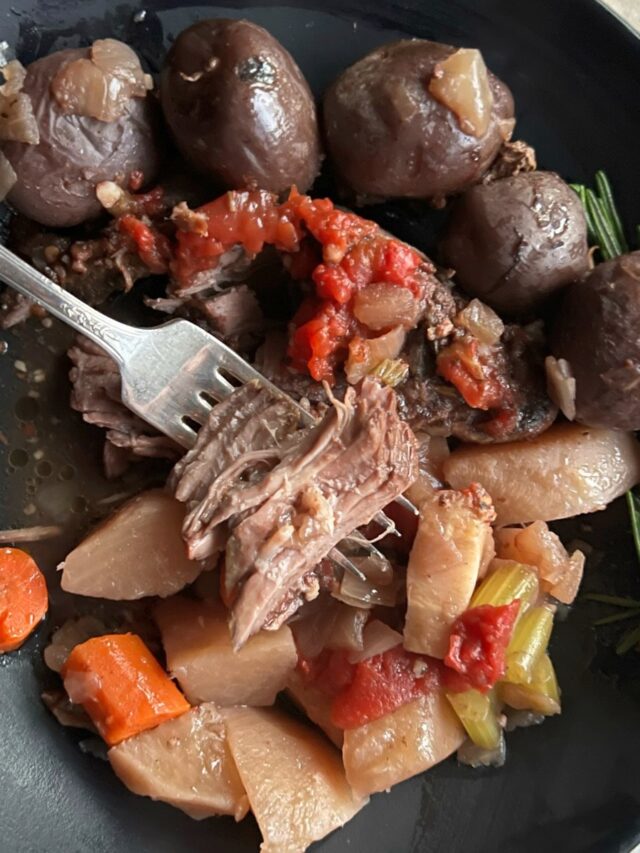 Slow Cooker Yankee Pot Roast The Lazy Slow Cooker