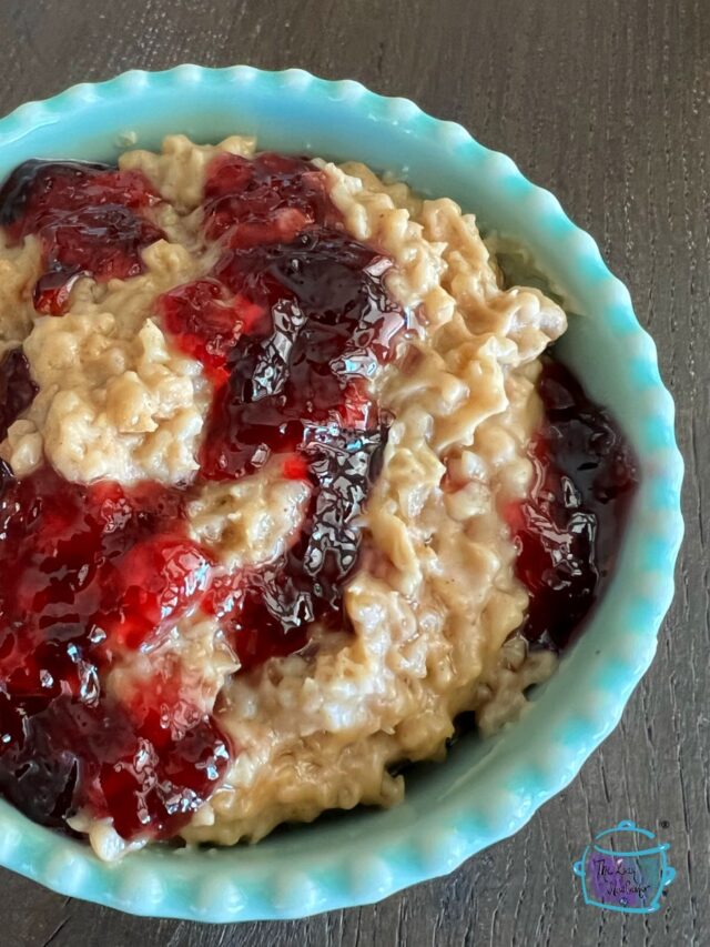 Peanut Butter & Jelly Oatmeal The Lazy Slow Cooker
