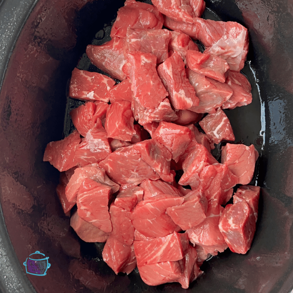 cubed beef in slow cooker