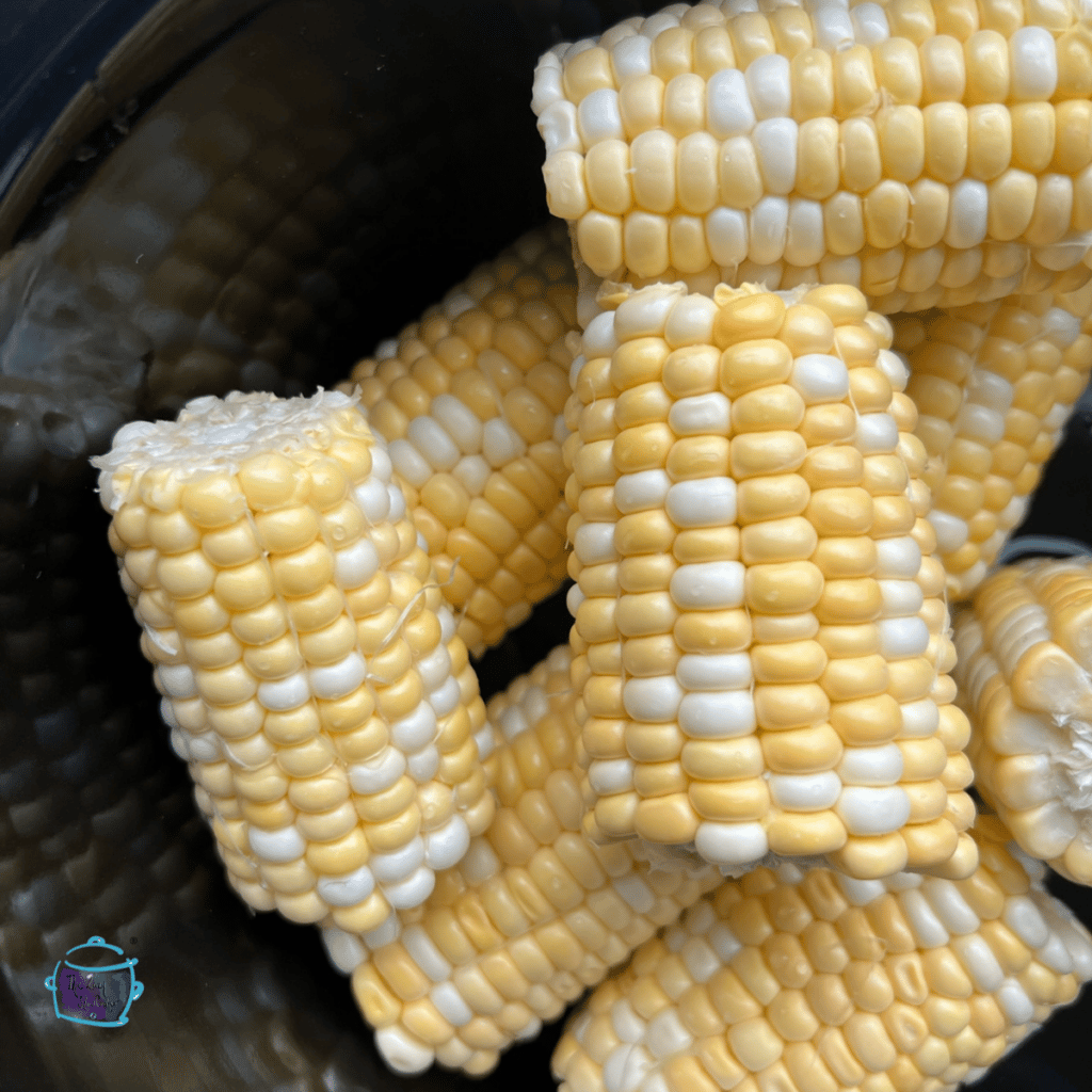 corn in the slow cooker before cooking