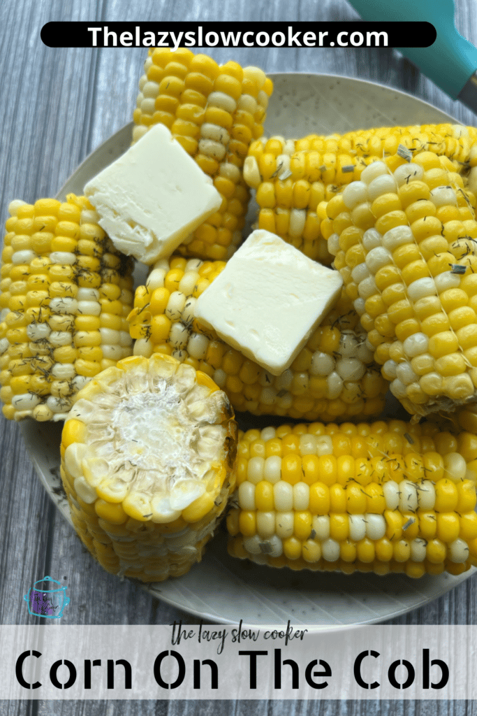 corn on the cob pin with butter