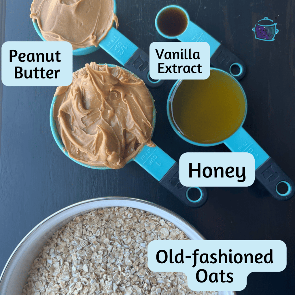 Peanut butter granola ingredients
