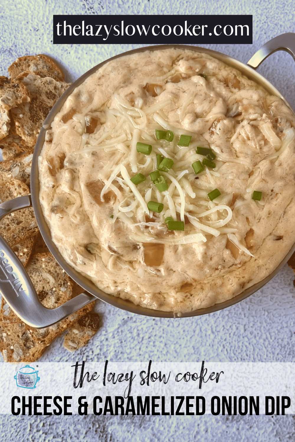 Slow Cooker Cheese dip with Caramelized Onion Dip The Lazy Slow Cooker