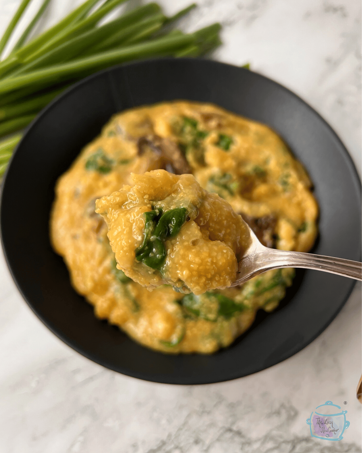 Slow Cooker Polenta (With Mushrooms & Spinach) The Lazy Slow Cooker
