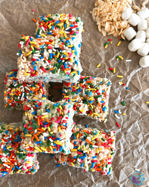 Slow Cooker Rice Krispie Treats With Sprinkles - The Lazy Slow Cooker