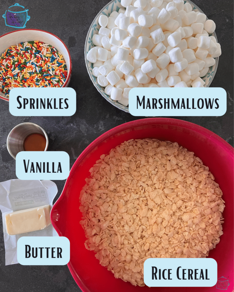 Slow Cooker Rice Krispie Treats With Sprinkles - The Lazy Slow Cooker