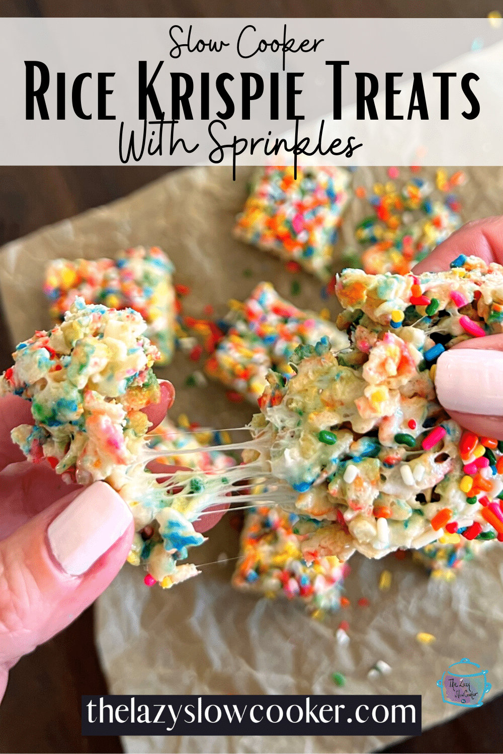 Slow Cooker Rice Krispie Treats With Sprinkles The Lazy Slow Cooker