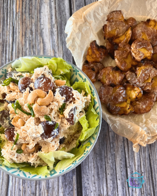 Slow Cooker Chicken Salad & Smashed Potatoes The Lazy Slow Cooker