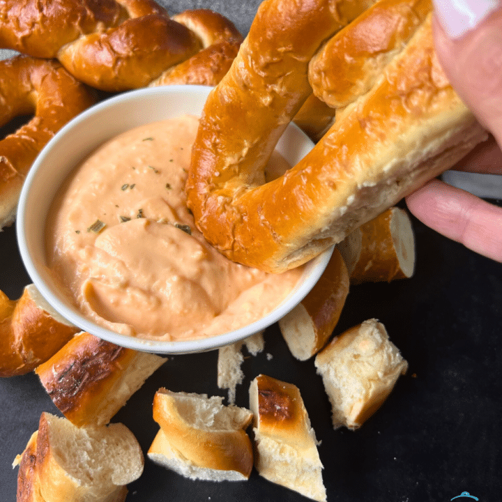 Slow Cooker Soft Pretzel Cheese Dip The Lazy Slow Cooker