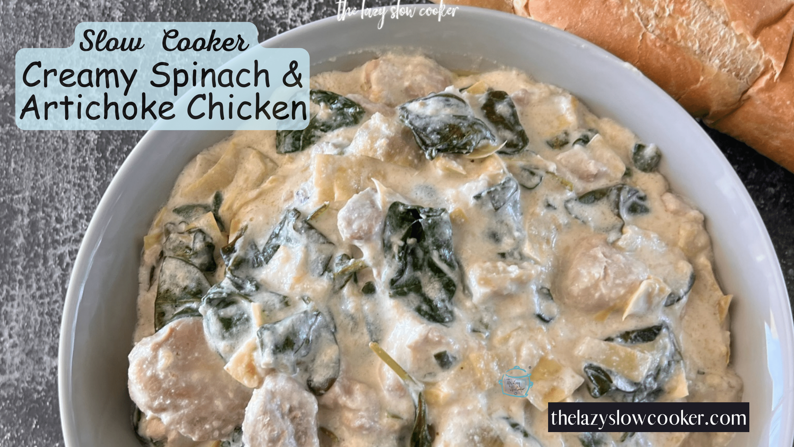 Creamy Slow Cooker Spinach and Artichoke Chicken