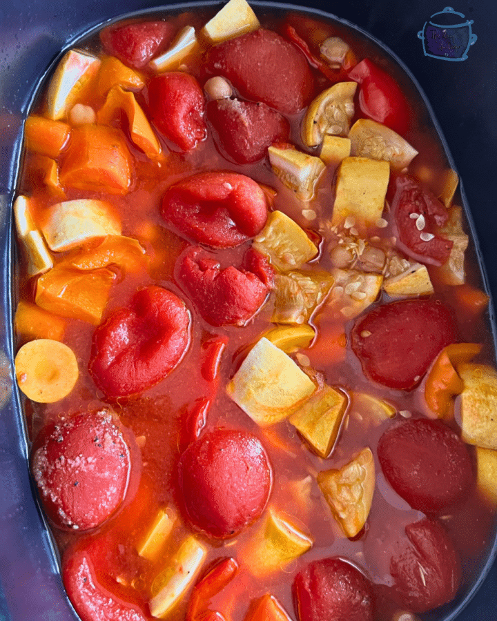 Slow Cooker Orzo In Vegetable Sauce The Lazy Slow Cooker