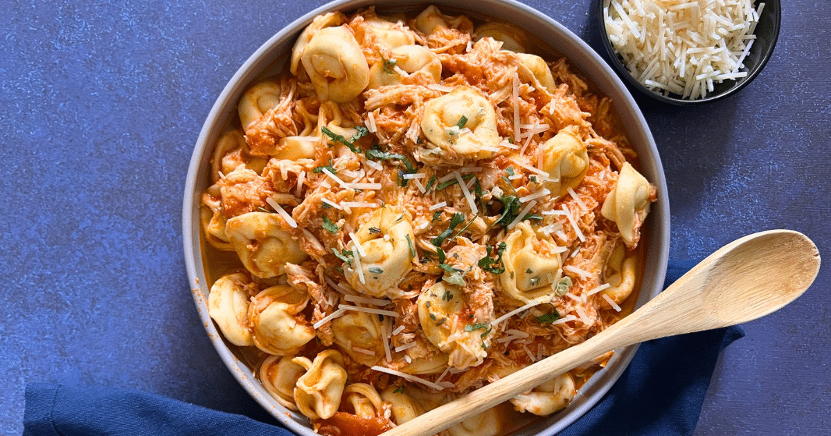 Slow Cooker Chicken & Tortellini - Easy One-Pot Meal