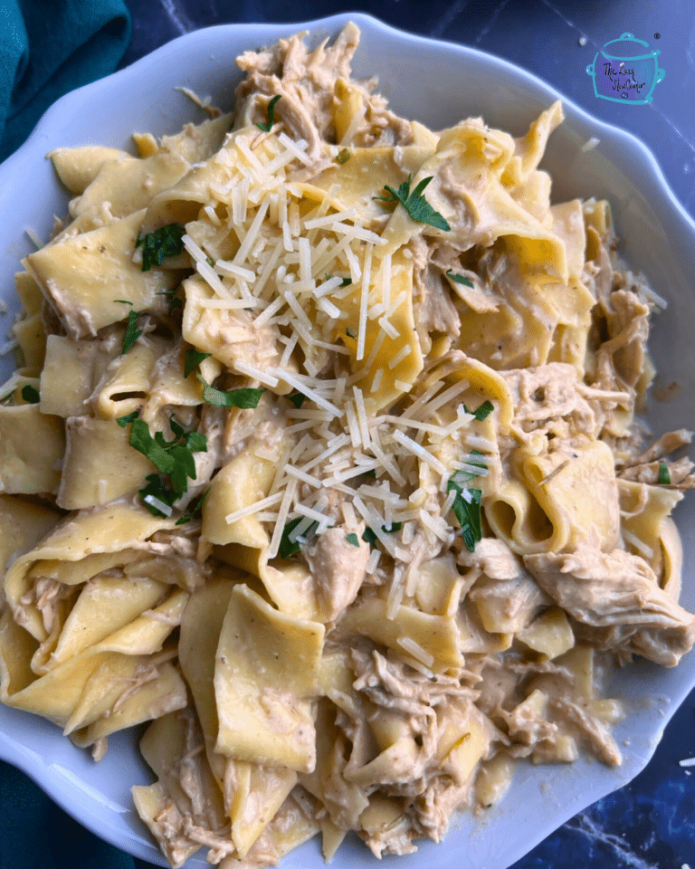 Slow Cooker Rosemary Ranch Chicken and Noodles - The Lazy Slow Cooker