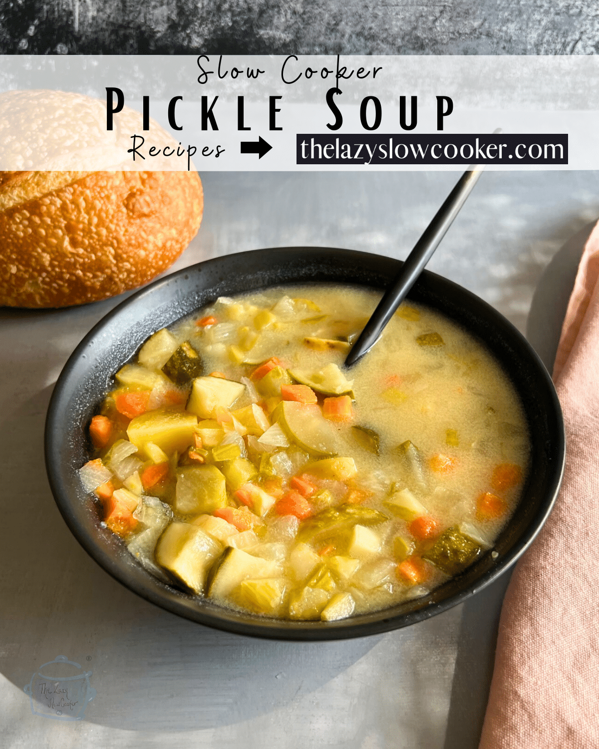 Slow Cooker Pickle Soup (Dairy Free Recipe) - The Lazy Slow Cooker