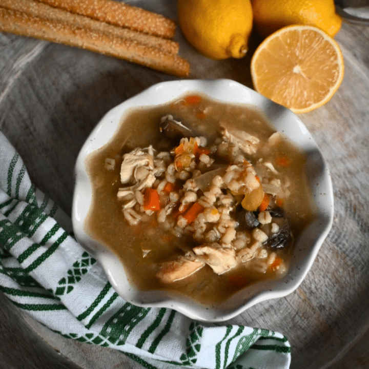 Slow Cooker Chicken And Barley Soup - The Lazy Slow Cooker