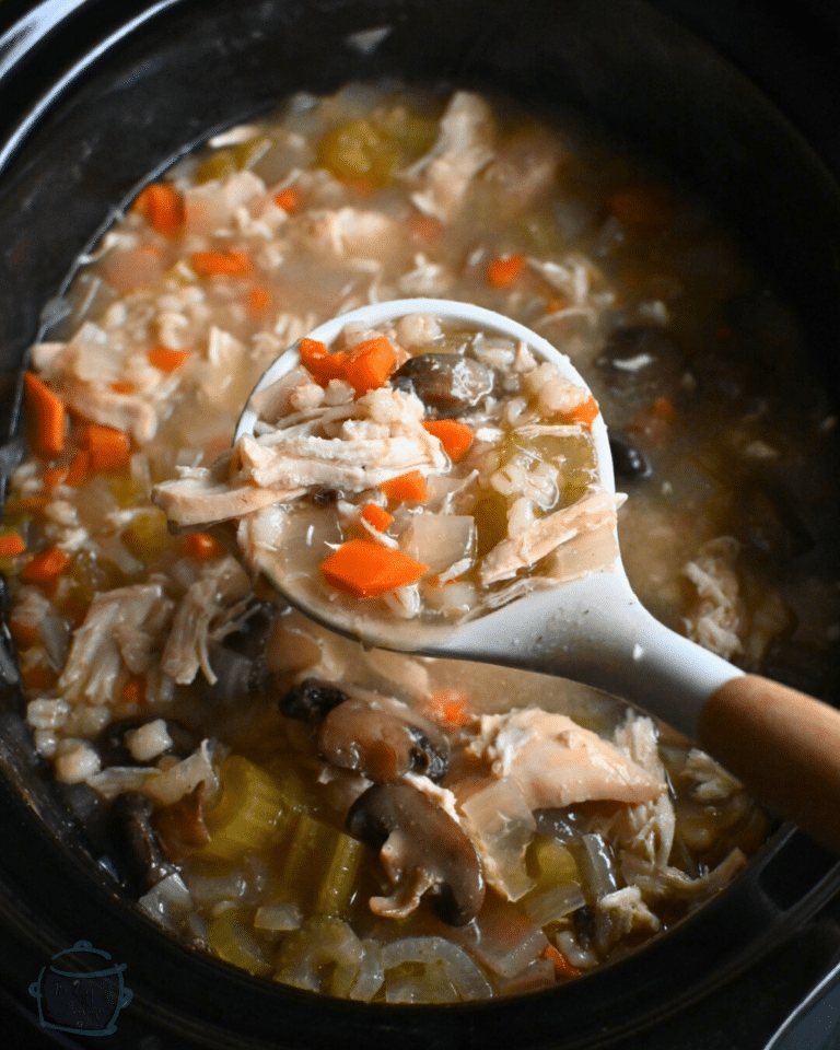 Slow Cooker Chicken And Barley Soup - The Lazy Slow Cooker