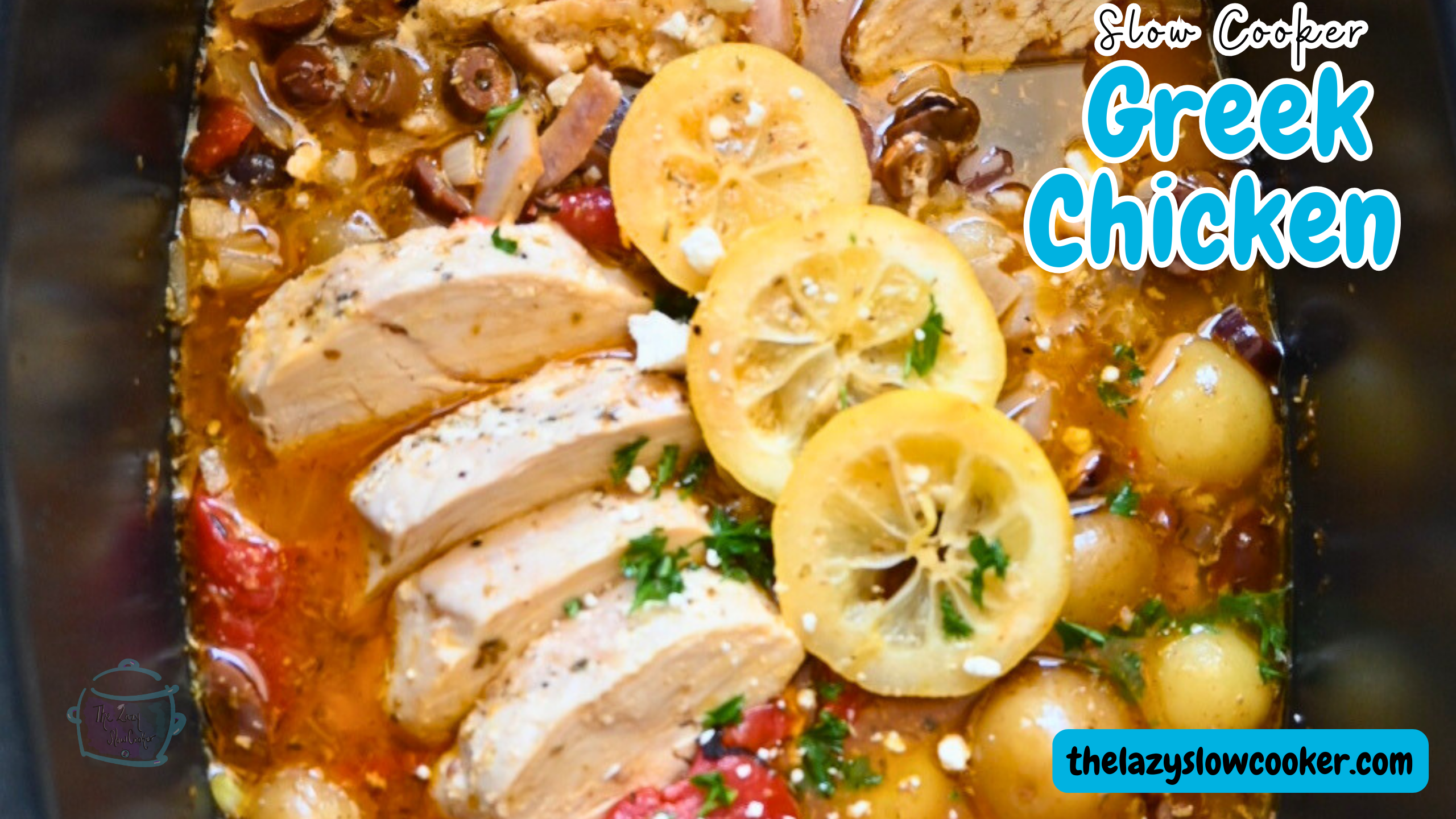 Slow cooker Greek chicken and potatoes