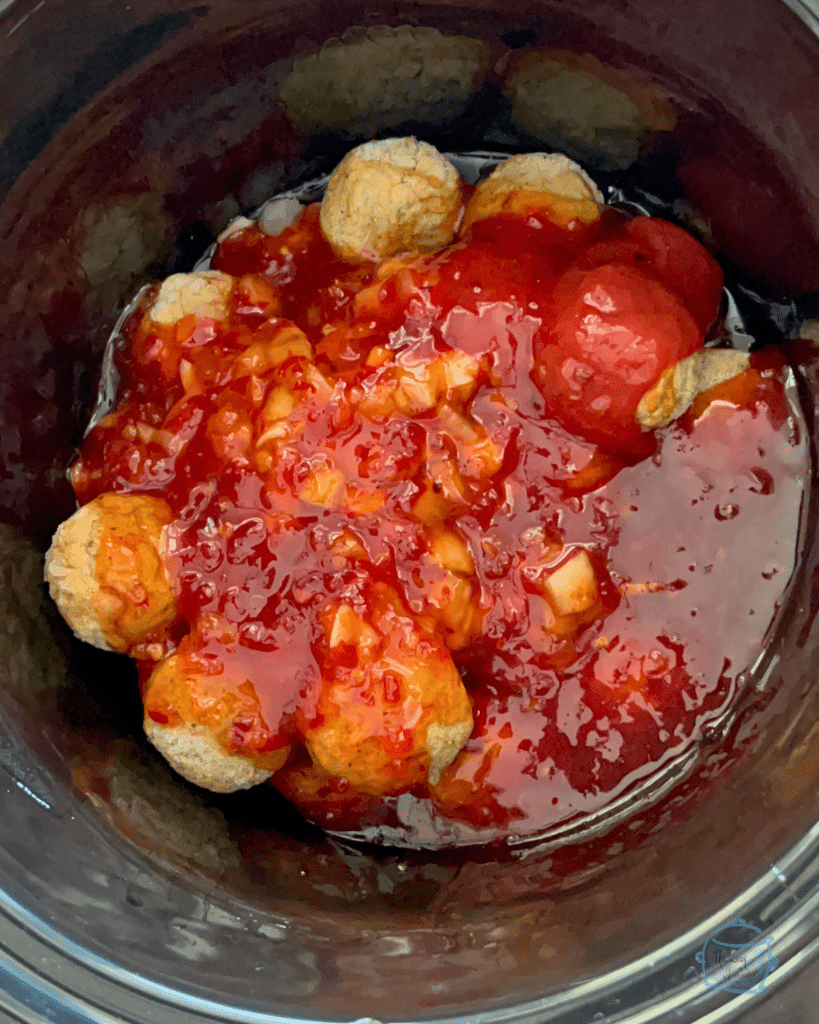 all ingredients in slow cooker before cooking.