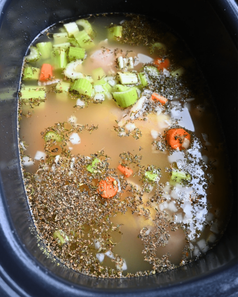 ingredients in slow cooker before cooking