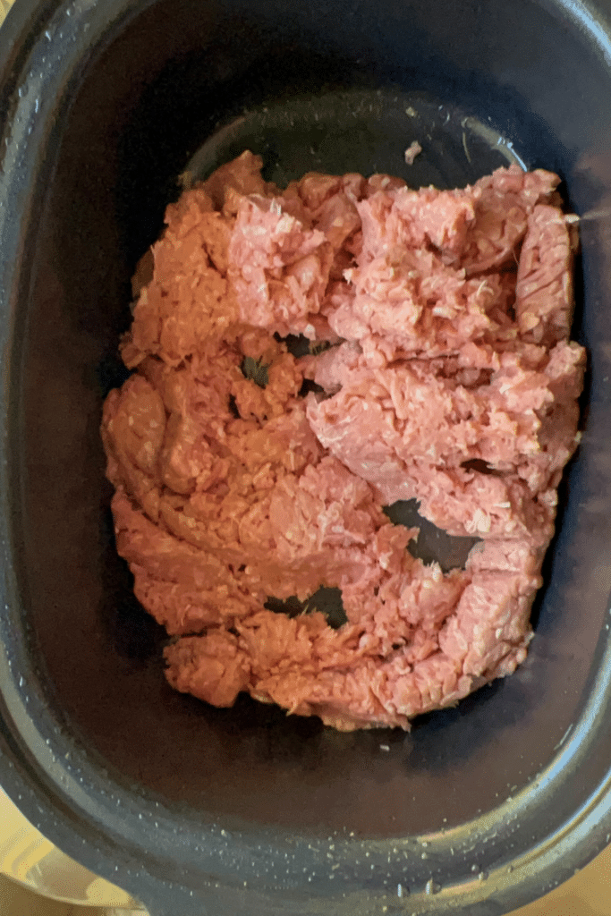 ground turkey in a slow cooker