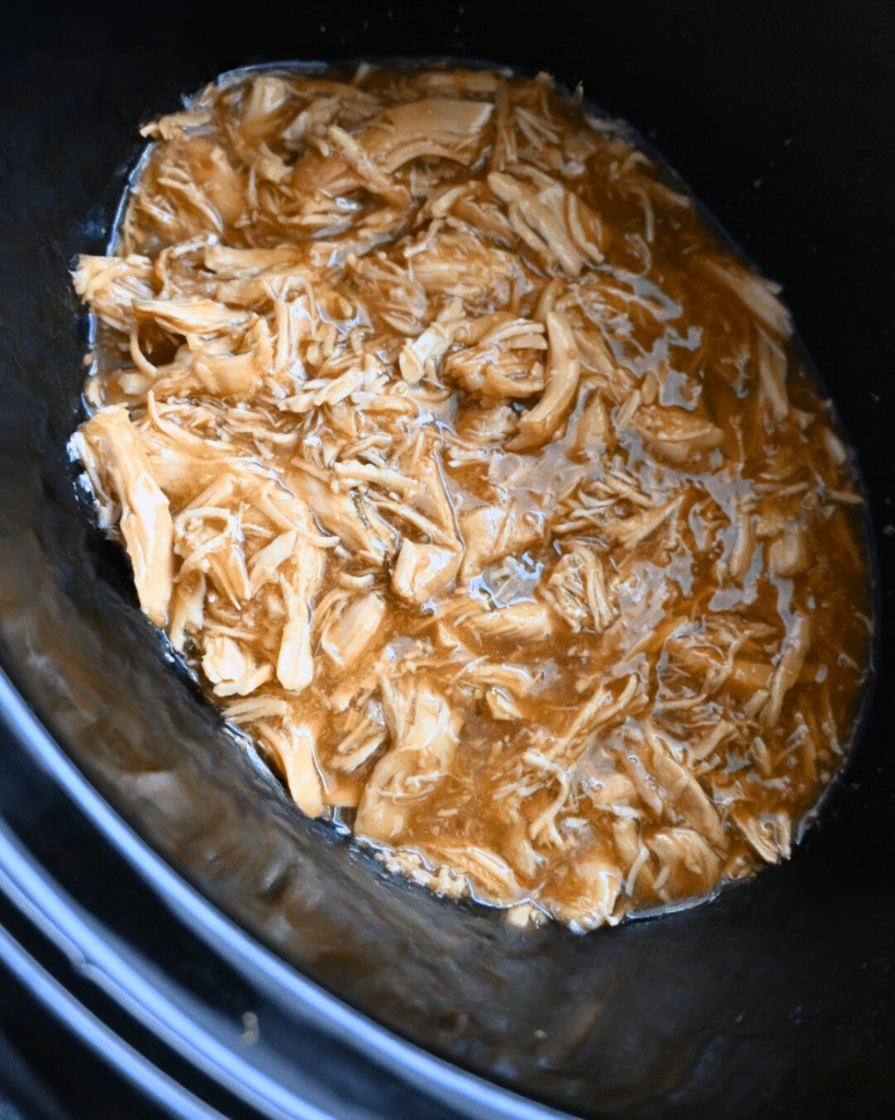 lime maple shredded chicken in crock pot