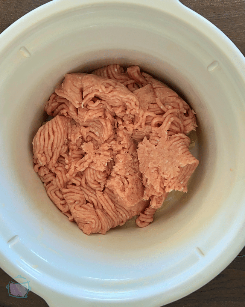 ground chicken in a slow cooker
