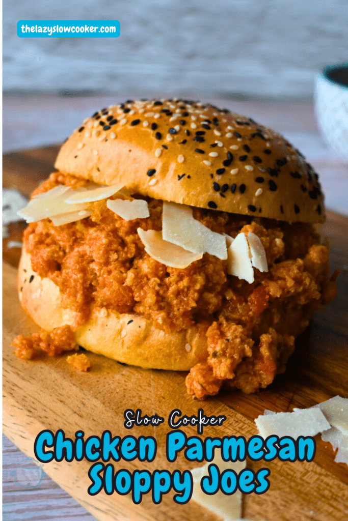 seeded bun filled with slow cooker ground chicken sloppy joes