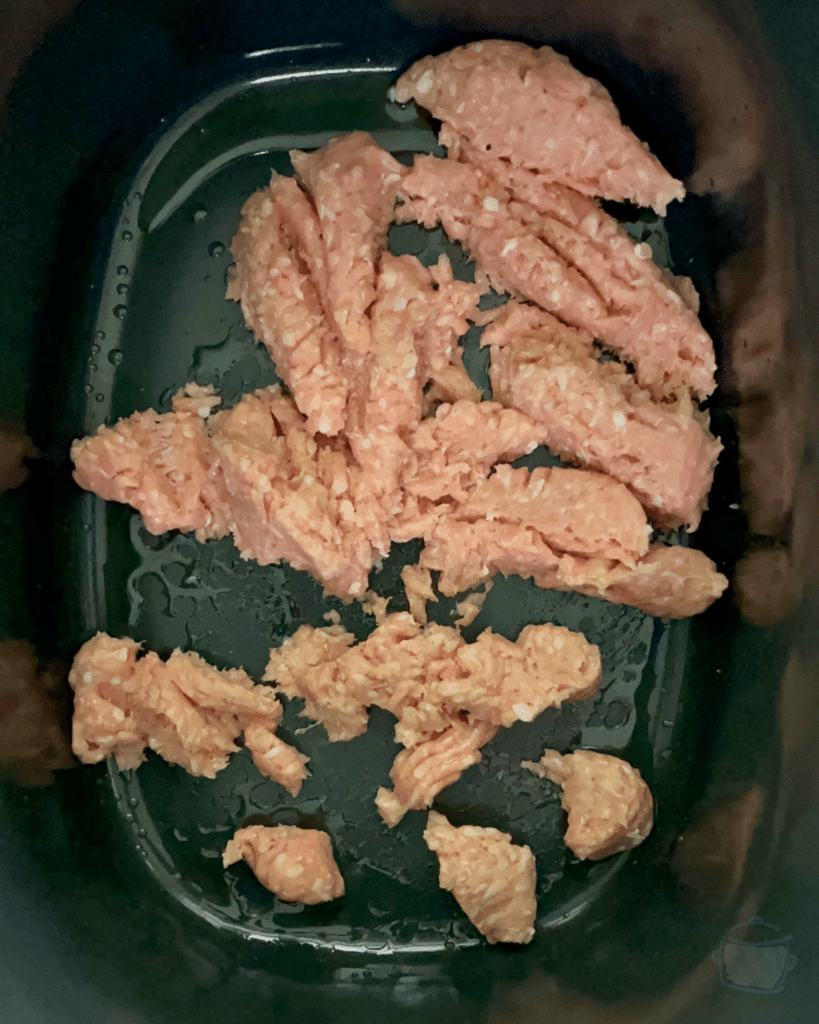 ground chicken in a slow cooker