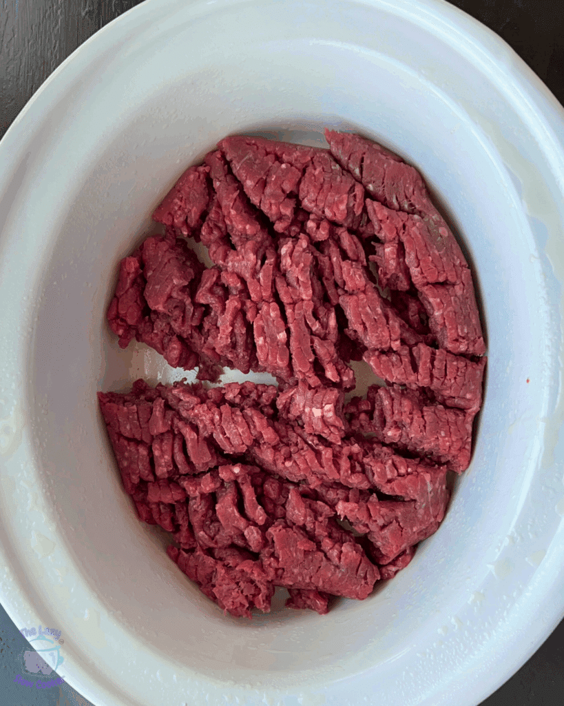 ground beef in a crock pot