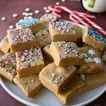 gingerbread fudge squares on a plate