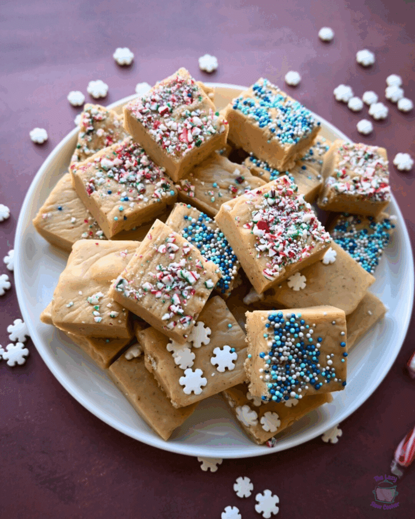 gingerbread fudge squares on a plate